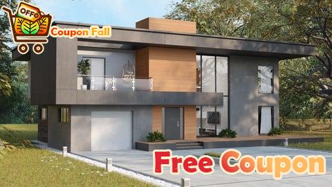100% Free Coupon Build a modern villa with accurate measurements in Blender