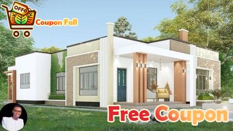 100% Free Coupon Hidden Roof 3bed SketchUp Pro from basic to advance level.