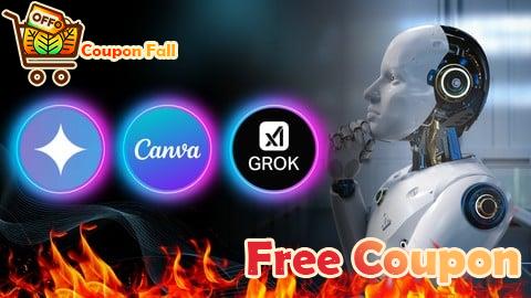 100% Free Coupon Learn Graphic Design Using AI Canva Gemini and Grok Imagine