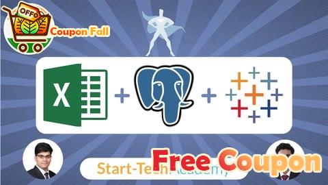 100% Free Coupon हिंदी में Become a Data Analyst: Excel, SQL & Tableau